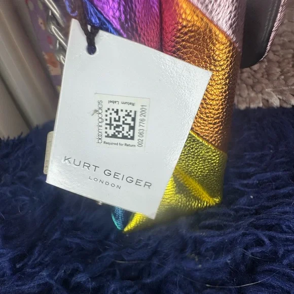 NWT Kurt Geiger London Leather Kensington metallic multicolor purse - Picture 11 of 16